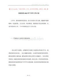 县医保局2019年下半年工作计划.docx
