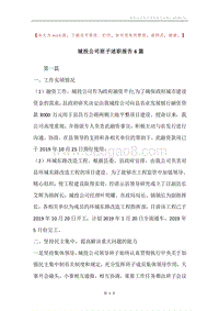 城投公司班子述职报告6篇.docx