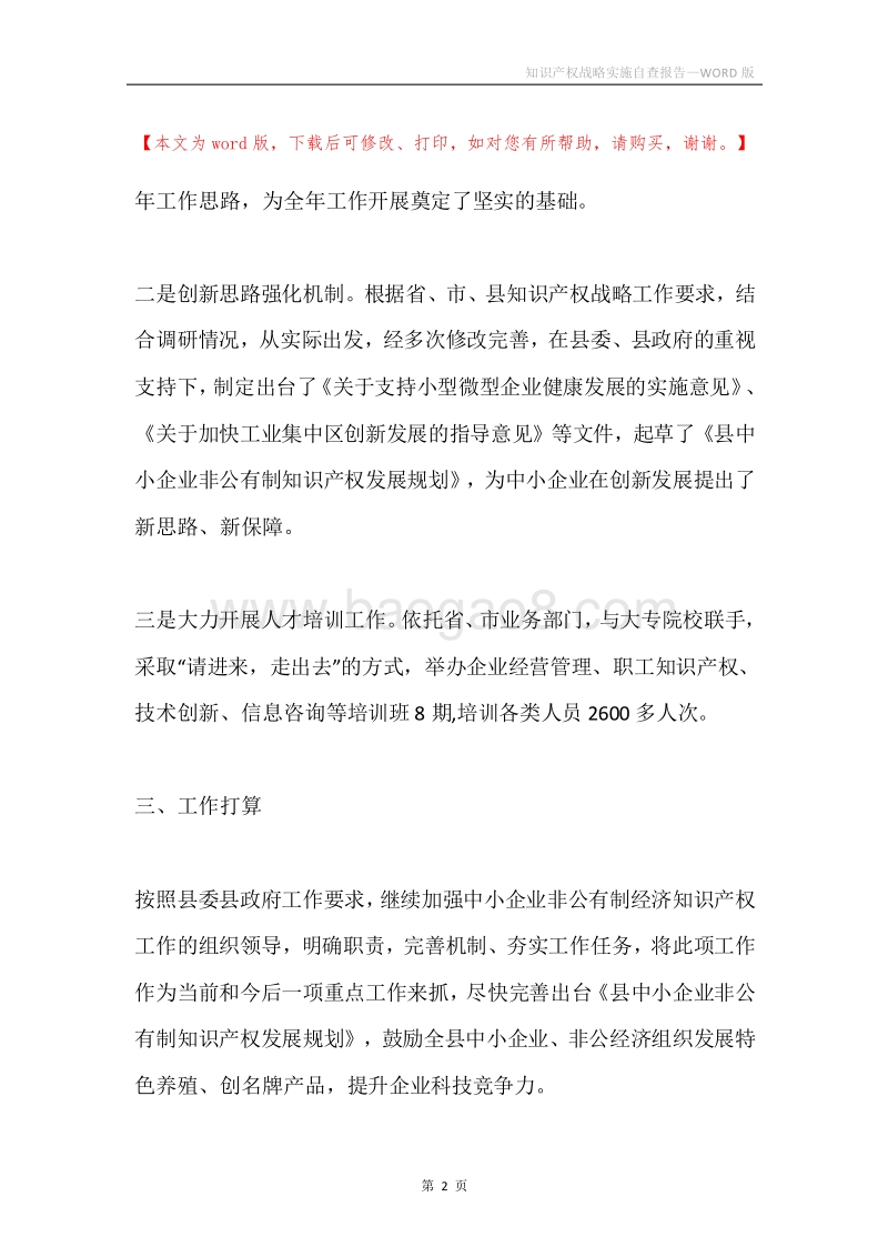 知识产权战略实施自查报告.docx_第2页