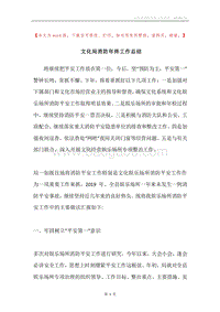 文化局消防年终工作总结.docx