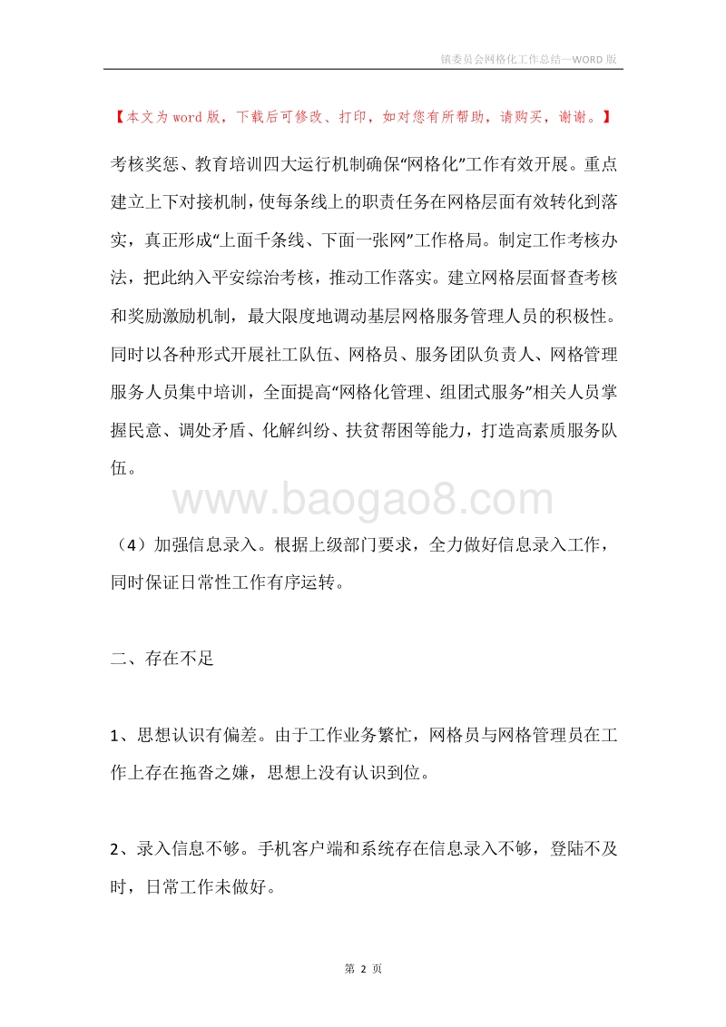 镇委员会网格化工作总结.docx_第2页