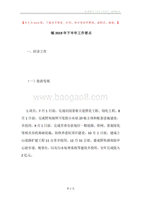 镇2019年下半年工作要点.docx
