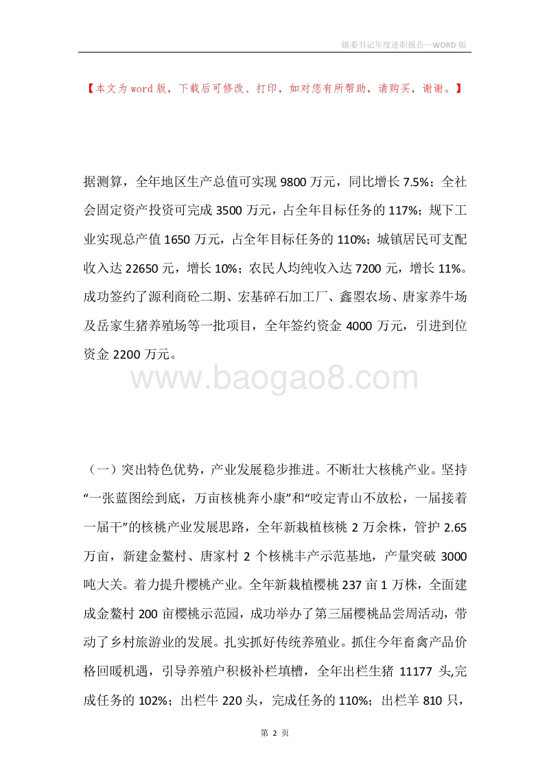 镇委书记年度述职报告.docx_第2页