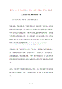 工业局工作进展情况报告6篇.docx