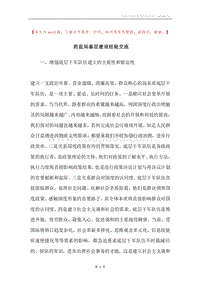 药监局基层建设经验交流.docx