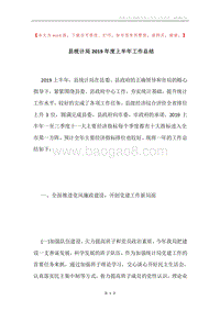 县统计局2019年度上半年工作总结.docx