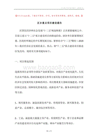 区乡重点项目建设通告.docx