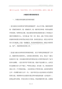 乡镇财务管理调研报告.docx