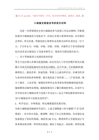小城镇发展建设考研报告材料.docx