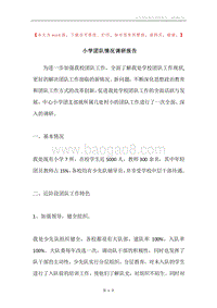 小学团队情况调研报告.docx