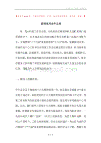 县档案局全年总结.docx