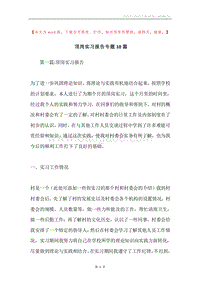 顶岗实习报告专题10篇.docx