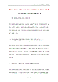 文化综合执法大队先进事迹材料8篇.docx