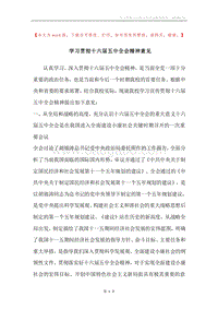 学习贯彻十六届五中全会精神意见.docx