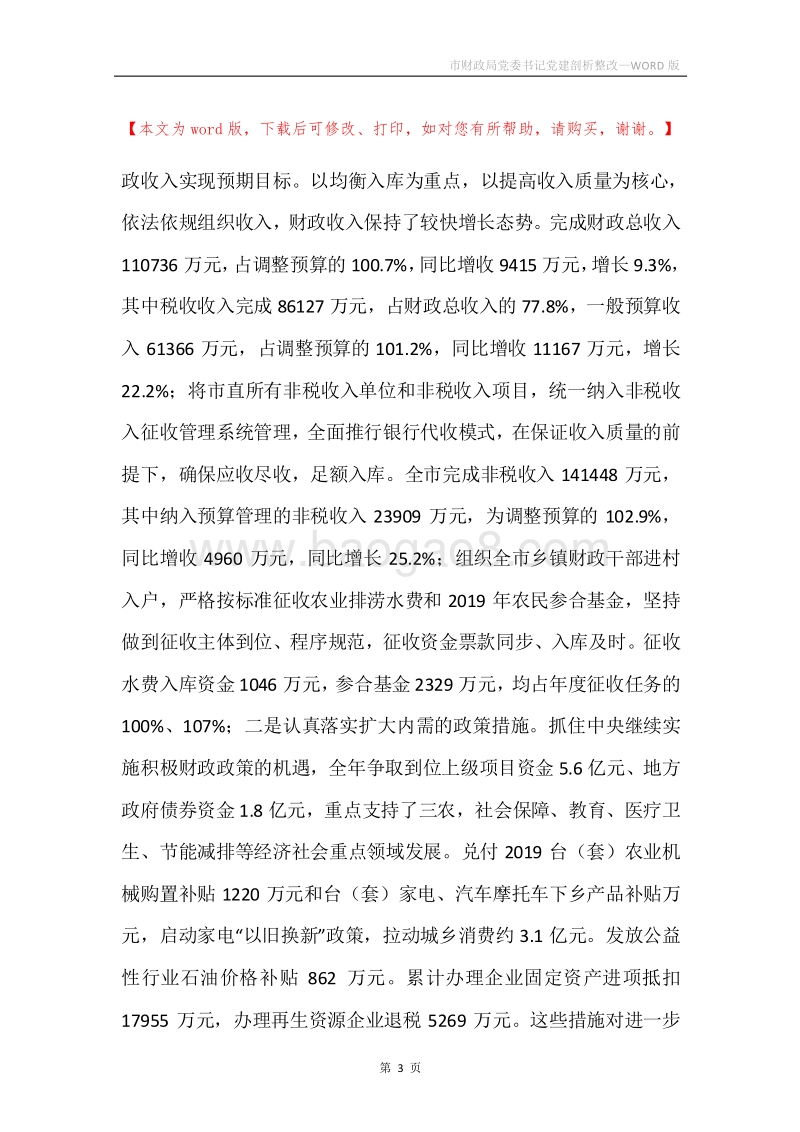 市财政局党委书记党建剖析整改.docx_第3页