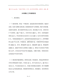乡村蹲点工作调研报告.docx