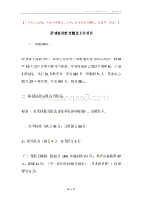 县城基础教育督查工作报告.docx