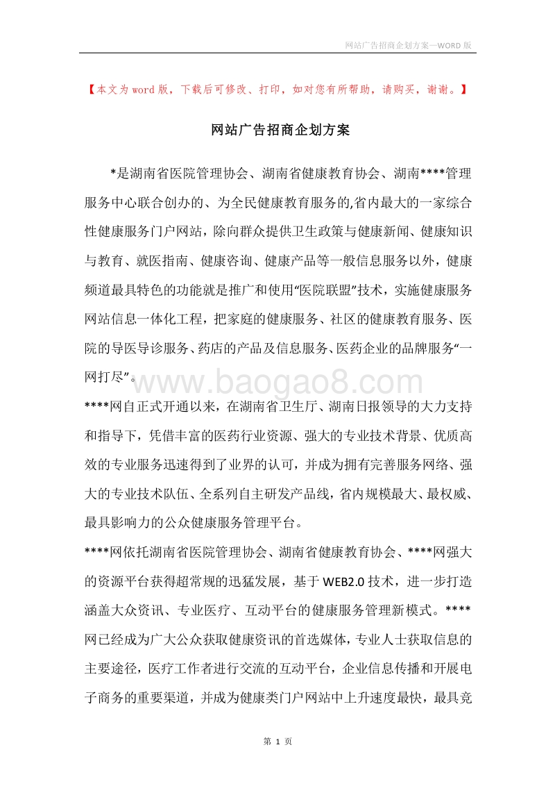 网站广告招商企划方案.docx_第1页