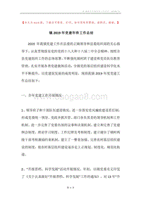 镇2019年党建年终工作总结.docx