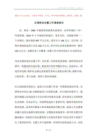 自谋职业安置工作调查报告.docx