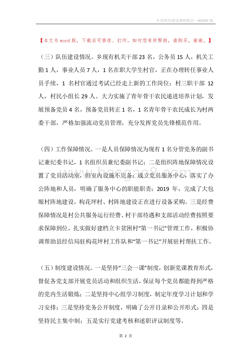 乡党组织建设调研报告.docx_第2页