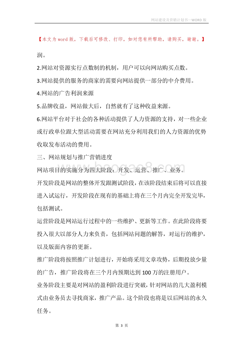网站建设及营销计划书.docx_第3页