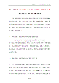 拖欠农民工工资专项行动整治总结.docx