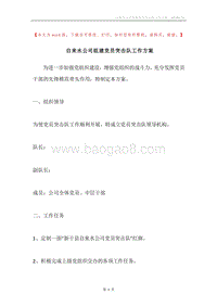 自来水公司组建党员突击队工作方案.docx