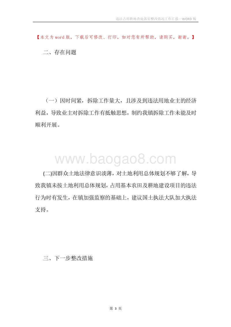 违法占用耕地查处落实整改情况工作汇报.docx_第3页