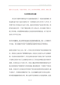 电话销售述职述廉.docx