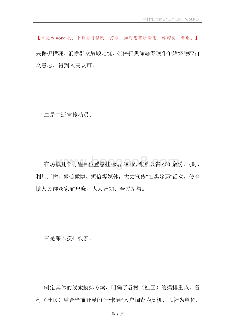 镇村“扫黑除恶”工作汇报.docx_第2页