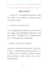 镇组织工作年末总结.docx