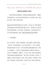 乡镇环保自查宣教工作报告.docx