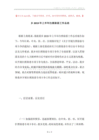 乡2019年上半年扫黑除恶工作总结.docx