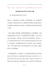 民政系统2019年度工作总结10篇.docx