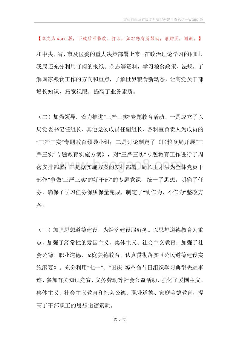 宣传思想及省级文明城市创建自查总结.docx_第2页