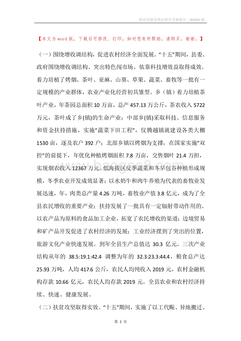 新农村建设理论研究考察报告.docx_第2页