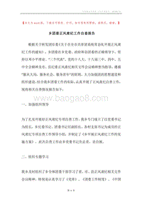 乡团委正风肃纪工作自查报告.docx