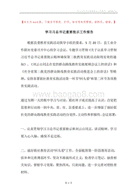 学习习总书记重要批示工作报告.docx
