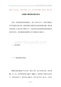 乡镇集中整顿推进情况报告.docx