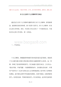 乡人大主席十九大精神学习体会.docx
