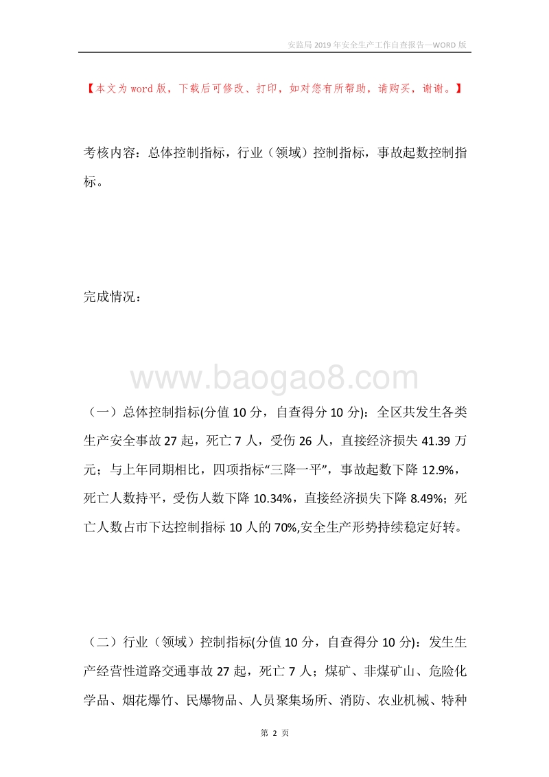安监局2019年安全生产工作自查报告.docx_第2页