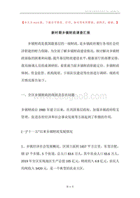 新时期乡镇财政调查汇报.docx