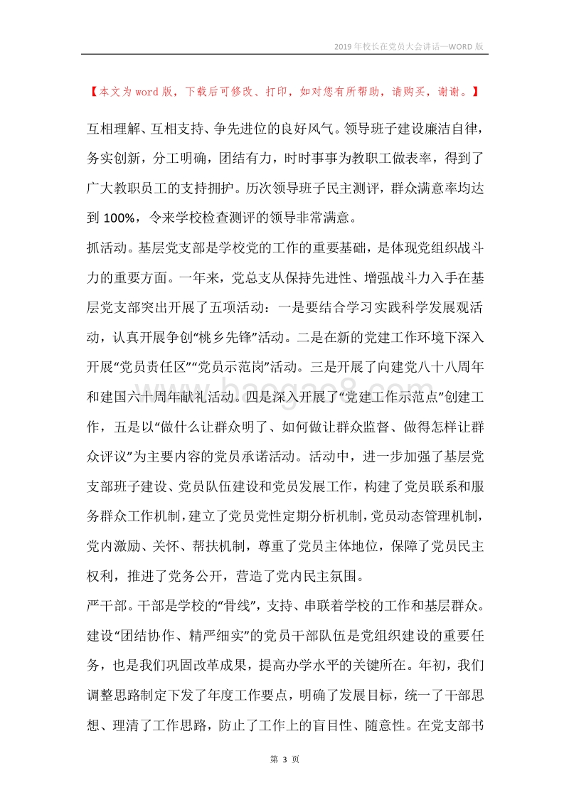 2019年校长在党员大会讲话.docx_第3页
