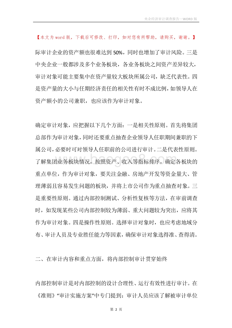 央企经济审计调查报告.docx_第2页