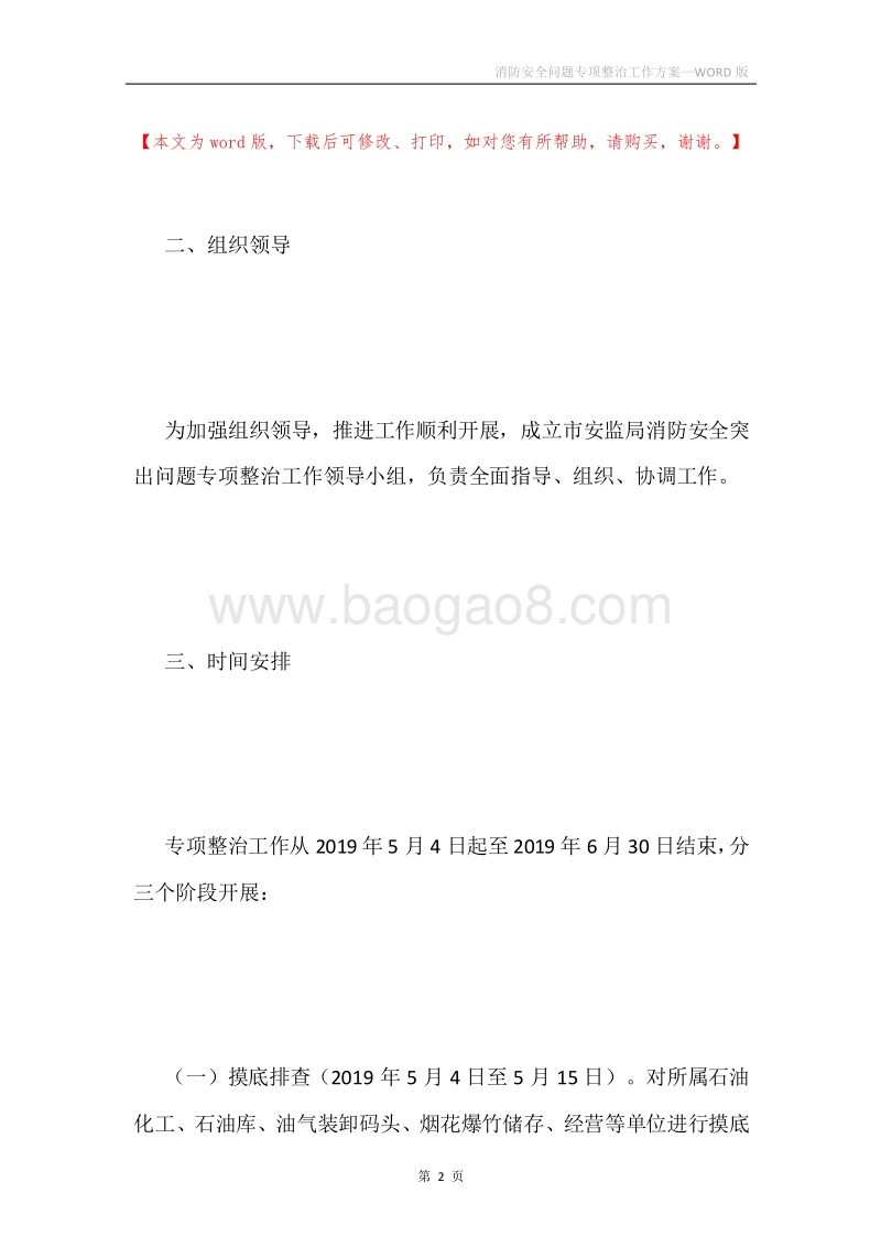 消防安全问题专项整治工作方案.docx_第2页