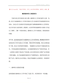 镇委森林防火调查报告.docx