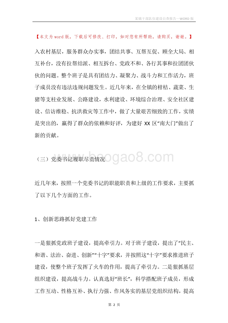 某镇干部队伍建设自查报告.docx_第2页