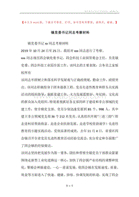 镇党委书记同志考察材料.docx