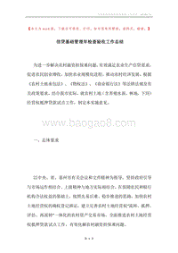 信贷基础管理年检查验收工作总结.docx